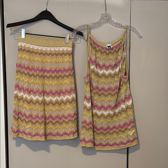 Missoni Yellow Pink Gold Chevron Knit Top Medium - Picture 6 of 6